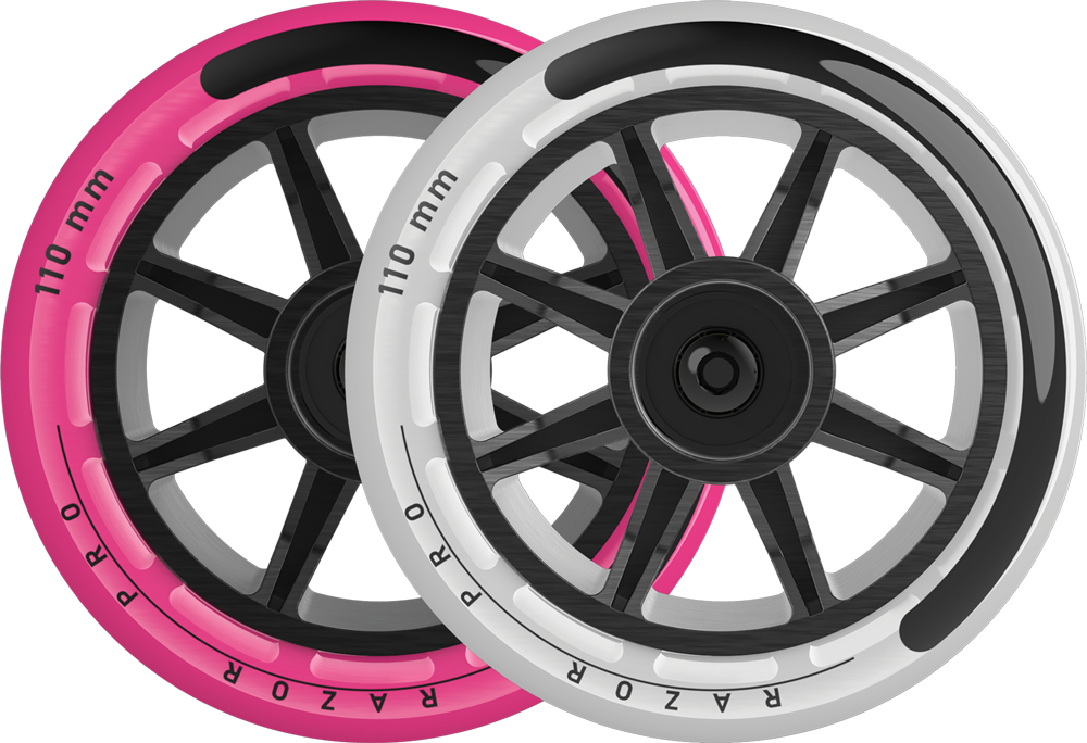 Razor Pro XXX 2021 110mm Wheels (set of 2) - Black/Gray/Pink