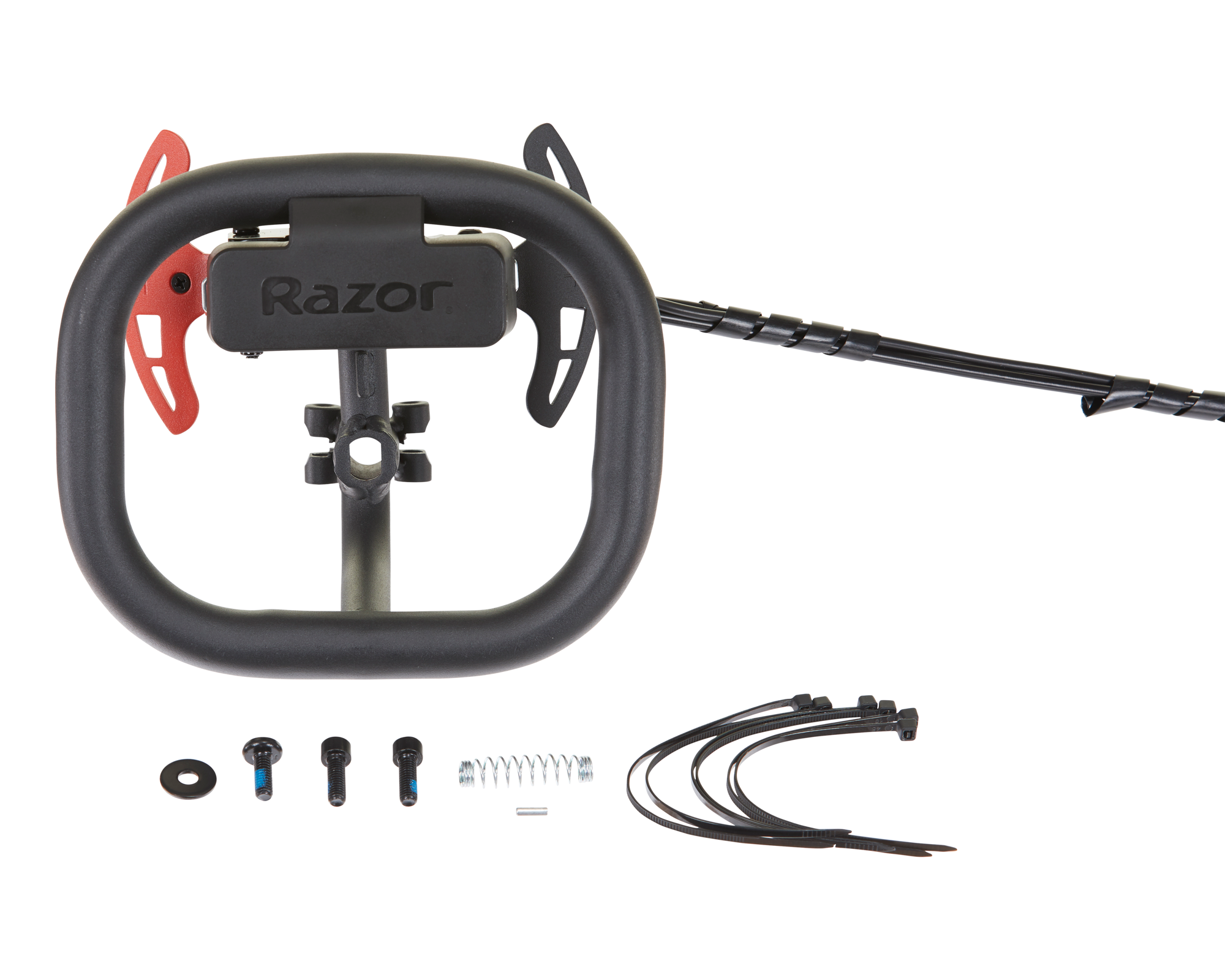 Rad Rod Steering Wheel + Brake Cable Complete + Hardware